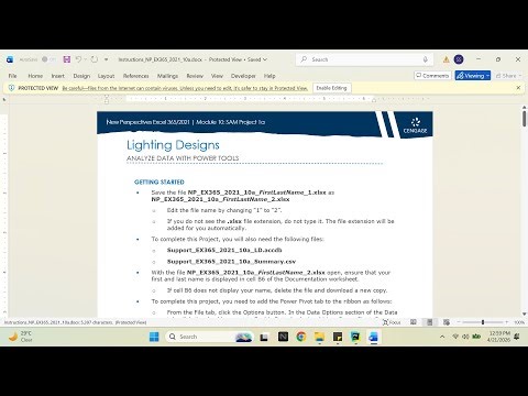 New Perspectives Excel 365/2021 | Module 10: SAM Project 1a Lighting Designs
