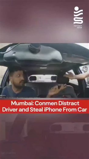 Feminism Social on Instagram: "A shocking theft incident in Mumbai was caught on a car’s dashcam, revealing how a simple road argument can actually be a planned robbery. The victim, Saransh, was driving when an unknown man knocked on his car door and accused him of rash driving. As Saransh turned around to reply, the man quickly reached inside the car and stole his iPhone 16 before fleeing. The entire incident was recorded on the dashcam, exposing the distraction technique used by the thief. Fol