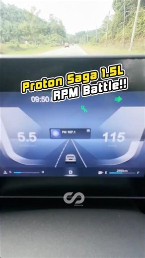 Proton Saga 1.5L CVT vs. 4AT rpm - cDrive.my