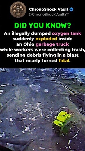 Oxygen Tank Explodes Inside Ohio Garbage Truck on Camera