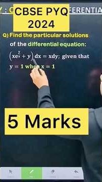 Q) Find the particular solutions of the differential equation:( x e^x/y + y) dx = xdy; given tha