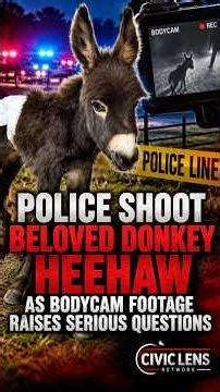 Police Shoot Beloved Donkey HeeHaw as Bodycam Footage Raises Serious Questions.