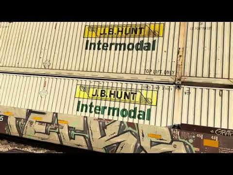 CSX intermodal train with BNSF power in Lagrange ga