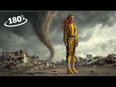 VR 180 TORNADO & TSUNAMI CITY DESTRUCTION - Interactive Survival