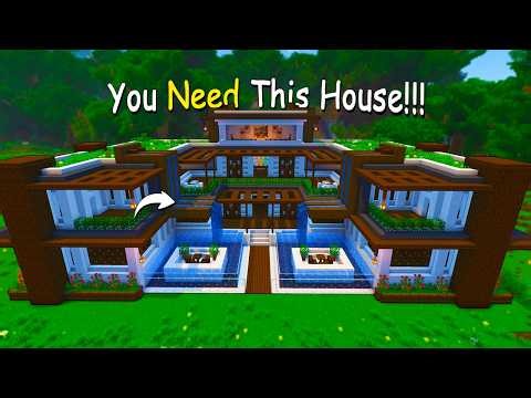 Minecraft: How to Build a Large Modern House