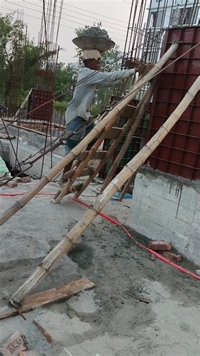 Column concreting process in #concrete