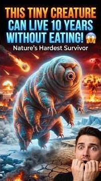 The Tiny Creature That Survives 10 Years Without Food On Earth & In Space! #Tardigrade #viralfacts