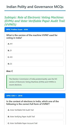 Role of Electronic Voting Machines EVMs and Voter Verifiable Paper Audit Trail VVPATs