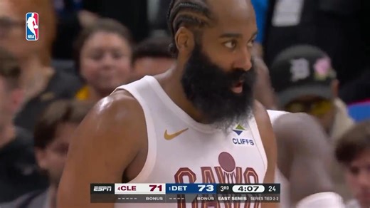 James Harden scores 30 and Cavaliers rally past Pistons 117-113 in OT for 3-2 series lead