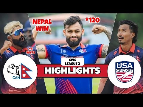 Nepal vs Usa ODI CWC League 2 Highlights 2026| NEPAL VS USA