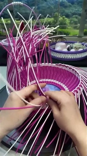 Satisfying Basket Weaving Process | Handmade Plastic Craft Step by Step