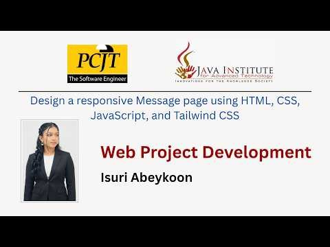Design a responsive Message page using HTML, CSS, JavaScript, and Tailwind CSS