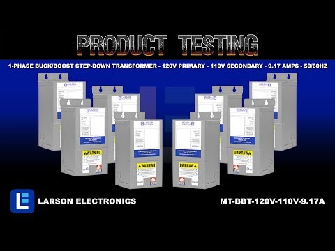 1-Phase Buck/Boost Step-Down Transformer - 120V Primary - 110V Secondary - 9.17 Amps - 50/60Hz