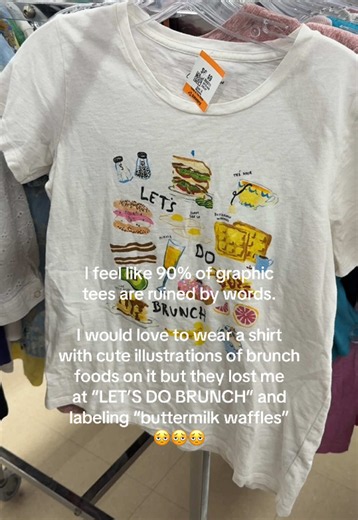 Graphic Tee Thrift Flip: Cute Brunch Illustrations Without Words