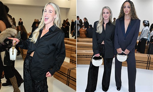Keely Hodgkinson and Katarina Johnson-Thompson swap running track for the front row at Burberry show