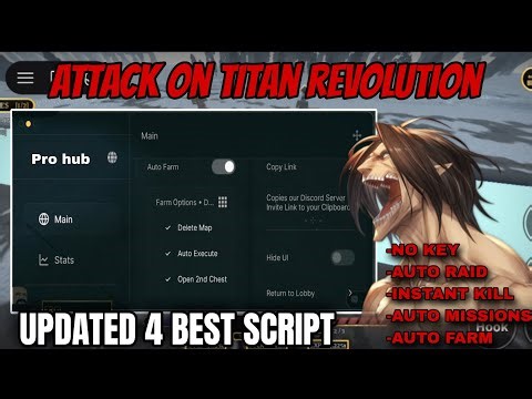 Attack On Titan Revolution Script *NO KEY* - INSTANT KILL, AUTO RAID, AUTO FARM, MISSIONS, GOD MODE
