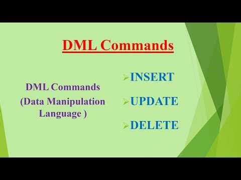 SQL DML Commands Explained | INSERT, UPDATE, DELETE with Examples