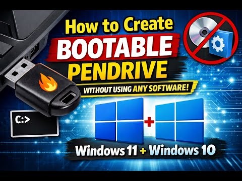 How to Create Bootable PenDrive Without Using Any Software (Windows 11 + Windows 10)