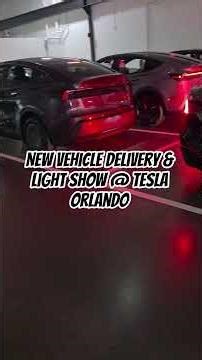 New Vehicle Delivery & Light Show @ Tesla Orlando #tesla