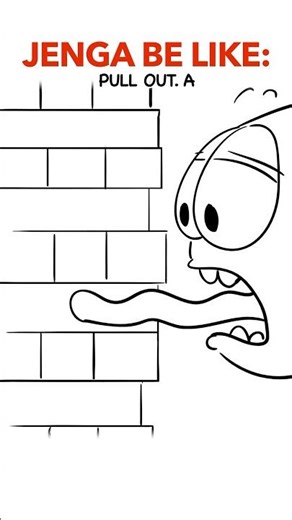 How To Win Jenga 😅 (Animation Meme) Anim: Mansurella #shorts