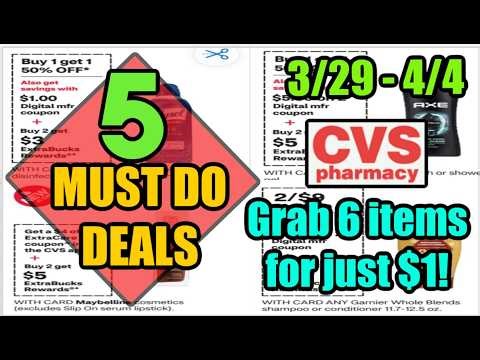 5 MUST DO CVS DEALS (3/29 - 4/4) | Grab 6 Items for just $1!!!
