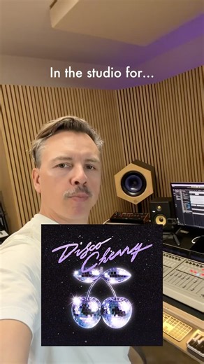 Before “Disco Cherry” left the studio… 🪩🍒 #discocherry #inthestudio