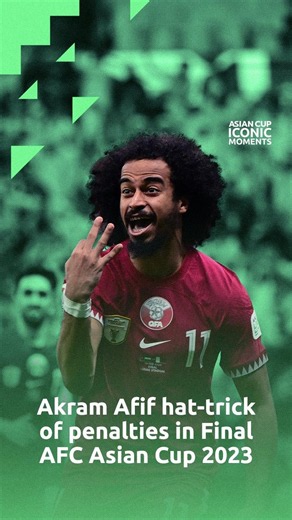 Akram Afif the hat-trick hero! 🇶🇦 | Asian Cup Iconic Moments| 84 days to go! #asiancup2027