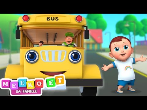 [4K] Les roues de l'autobus 🚌| Comptines pour enfants en français | HooplaKidz Franҫais