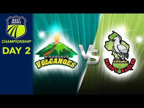 🔴 LIVE Windward v Guyana - R2 - Day 2 | West Indies Championship 2026 #WIChamps