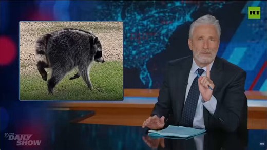 Is that a raccoon or an OTTOMAN? — Jon Stewart on JIMOTHY‘I F*CK WITH JIMOTHY’