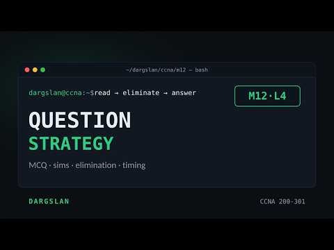 CCNA M12 L04 Question Strategy