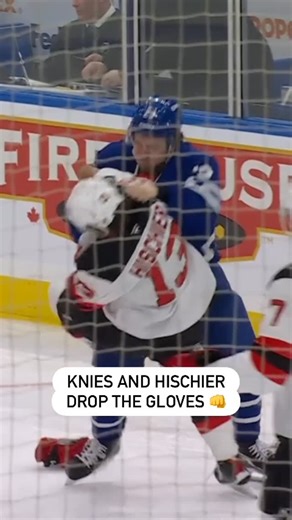 Sportsnet on Instagram: "An unexpected fight as Matthew Knies and Nico Hischier drop the mitts off the draw 🥊"