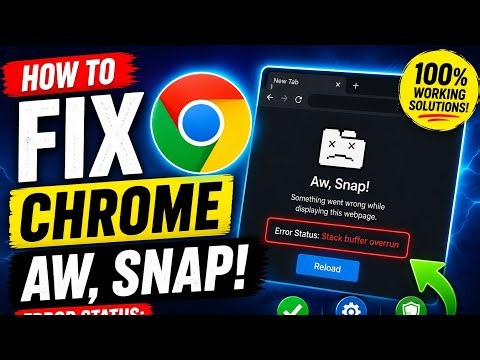 How to Fix Google Chrome Aw Snap Error Status Stack Buffer Overrun