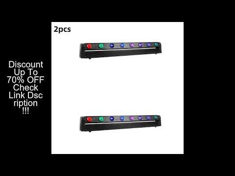 2pcs LED Bar Beam Moving Head Light 8x12W RGBW 4in1 DMX512 for DJ Disco Party Night Club Event Show