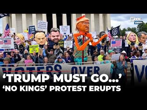 RAW FOOTAGE: ‘No Kings’ Protesters Turn Out in Force, Slam Trump Administration Ahead of Midterms