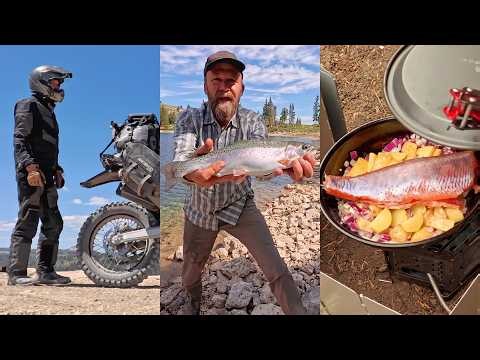 Peaceful Solitude Wilderness Lake Catch & Cook Fishing, Camping, Firebox HEX-STOVE Steak & Eggs!