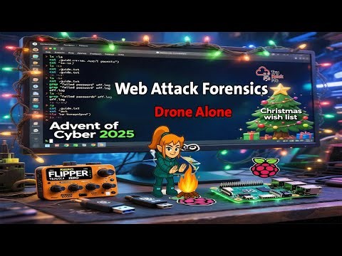 حل تحديات Advent of Cyber 2025 من #TryHackMe اليوم ال15 |Day 15 Web Attack Forensics - Drone Alone