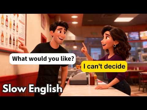 10 Easy English Conversations for Ordering Fast Food | Real Life Dialogues A1-A2