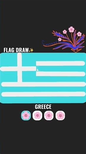 Greece Flag Drawing 🇬🇷 | Colour canvas filter #shorts