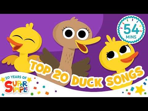 Top 20 Duck Songs | This mix really flaps! | Kids Songs | Super Simple's 20th Anniversary!