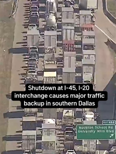 Dallas Police have completely shut down Interstate 20 and Interstate 45 in both directions in southern Dallas on Thursday. Drivers are being urged to find alternate routes. #dallas #traffic