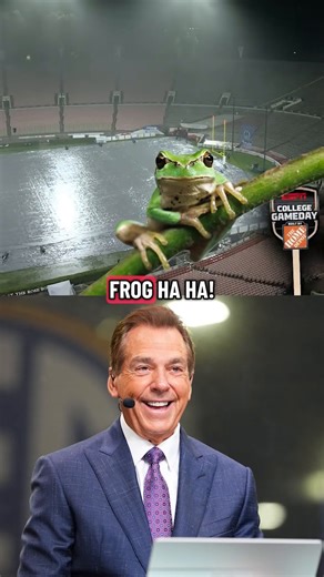 Nick Saban living the frog life at the Rose Bowl 🐸😂 College GameDay | SportsCenter