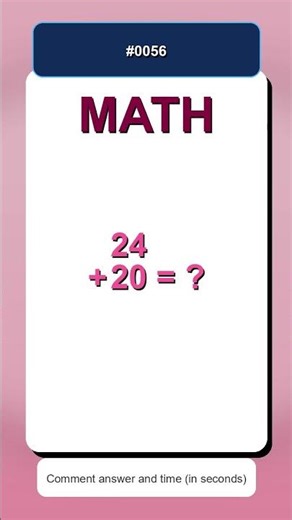 Quick Math Addition #0056