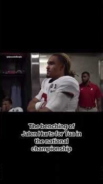 Nick Saban telling Jalen Hurts he’s been benched for Tua Tagovailoa in the 2017 Natty #cfb #natty