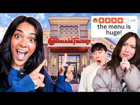 We went to Cheesecake Factory for the first time!