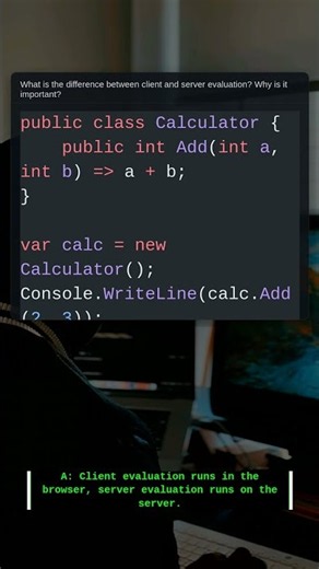 Client vs Server Eval | .NET Interview Question #Shorts #Csharp #Coding #Programming