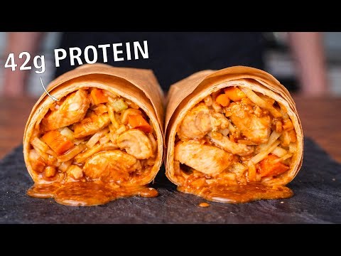 These Peanut Chicken Wraps Will Help You Lose Weight (High Protein Meal Prep)