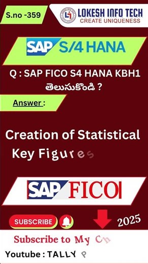 SAP FICO S4 HANA (KBH1) #sap #sapfico #sapclasses #sapkadapa #saplokesh #learnsap