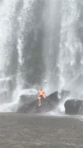 Epic Waterfall Skills - World Champion Freestyle Footballer - Andrew Henderson 😨😎⚽️ #Cambodia #siemreap | Andrew Henderson