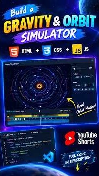 build gravity and orbit simulator with html css and js